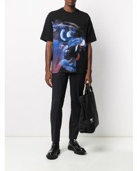 T-shirt à col rond imprimé noir Kenzo