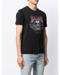 T-shirt à col rond imprimé noir Kenzo