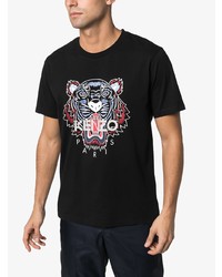 T-shirt à col rond imprimé noir Kenzo