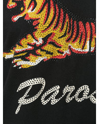 T-shirt à col rond imprimé noir P.A.R.O.S.H.
