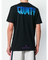 T-shirt à col rond imprimé noir Marcelo Burlon County of Milan