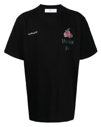 T-shirt à col rond imprimé noir Toga
