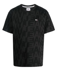 T-shirt à col rond imprimé noir Tommy Jeans