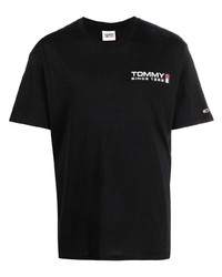 T-shirt à col rond imprimé noir Tommy Jeans