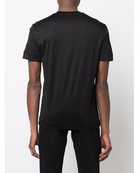 T-shirt à col rond imprimé noir Emporio Armani