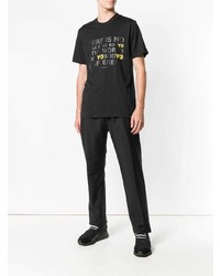 T-shirt à col rond imprimé noir Y-3