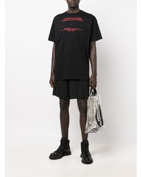 T-shirt à col rond imprimé noir Raf Simons