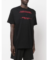 T-shirt à col rond imprimé noir Raf Simons