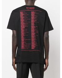 T-shirt à col rond imprimé noir Raf Simons