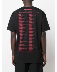 T-shirt à col rond imprimé noir Raf Simons