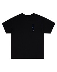 T-shirt à col rond imprimé noir Travis Scott Astroworld