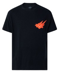 T-shirt à col rond imprimé noir Travis Scott