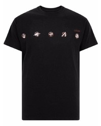 T-shirt à col rond imprimé noir Travis Scott