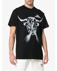 T-shirt à col rond imprimé noir Givenchy