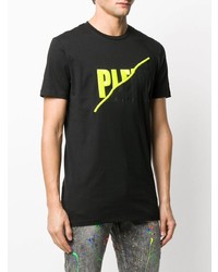 T-shirt à col rond imprimé noir Philipp Plein