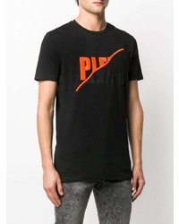 T-shirt à col rond imprimé noir Philipp Plein