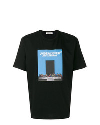 T-shirt à col rond imprimé noir Undercover