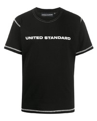 T-shirt à col rond imprimé noir United Standard