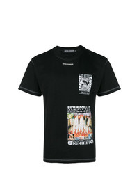 T-shirt à col rond imprimé noir United Standard