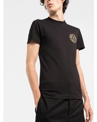 T-shirt à col rond imprimé noir VERSACE JEANS COUTURE