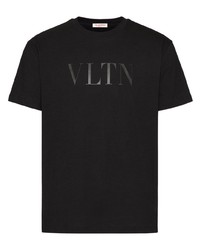 T-shirt à col rond imprimé noir Valentino Garavani