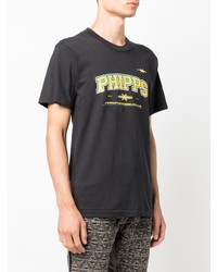 T-shirt à col rond imprimé noir Phipps