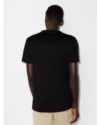 T-shirt à col rond imprimé noir Versace