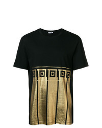 T-shirt à col rond imprimé noir Versace Collection