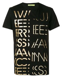 T-shirt à col rond imprimé noir VERSACE JEANS COUTURE