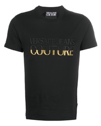 T-shirt à col rond imprimé noir VERSACE JEANS COUTURE