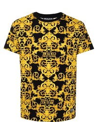 T-shirt à col rond imprimé noir VERSACE JEANS COUTURE