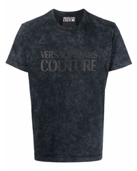 T-shirt à col rond imprimé noir VERSACE JEANS COUTURE