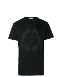 T-shirt à col rond imprimé noir Versace Jeans