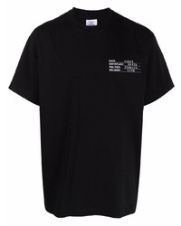 T-shirt à col rond imprimé noir Vetements