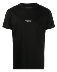 T-shirt à col rond imprimé noir Viktor & Rolf