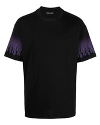 T-shirt à col rond imprimé noir VISION OF SUPE