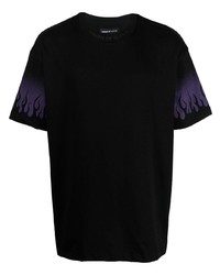 T-shirt à col rond imprimé noir VISION OF SUPE
