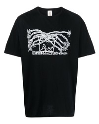 T-shirt à col rond imprimé noir WESTFALL