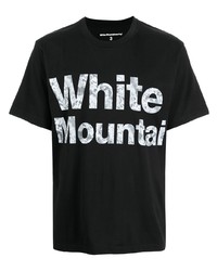 T-shirt à col rond imprimé noir White Mountaineering