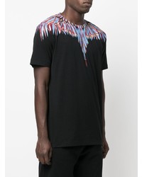 T-shirt à col rond imprimé noir Marcelo Burlon County of Milan