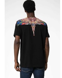 T-shirt à col rond imprimé noir Marcelo Burlon County of Milan