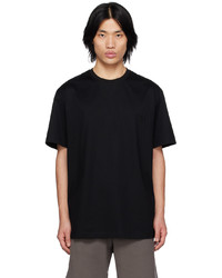 T-shirt à col rond imprimé noir Wooyoungmi