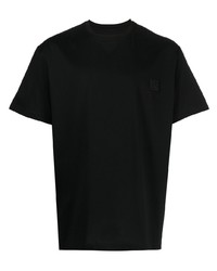 T-shirt à col rond imprimé noir Wooyoungmi