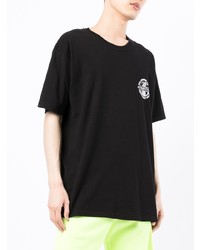 T-shirt à col rond imprimé noir Stussy