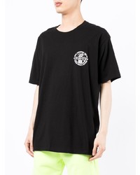 T-shirt à col rond imprimé noir Stussy