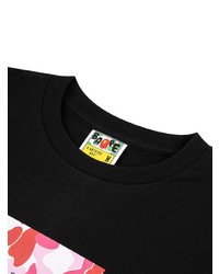 T-shirt à col rond imprimé noir A Bathing Ape