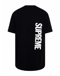 T-shirt à col rond imprimé noir Supreme