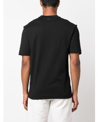 T-shirt à col rond imprimé noir Lacoste