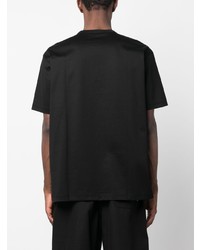 T-shirt à col rond imprimé noir Junya Watanabe MAN