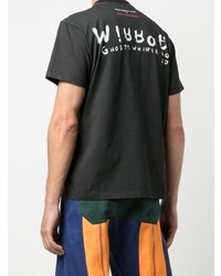 T-shirt à col rond imprimé noir Walter Van Beirendonck